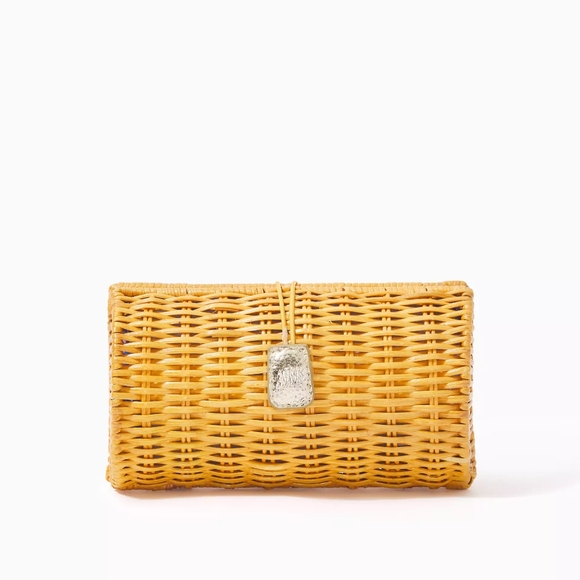 NWOT Lilly Pulitzer Wicker Case/ Purse/  Clutch - Picture 5 of 6